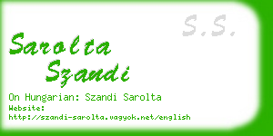 sarolta szandi business card